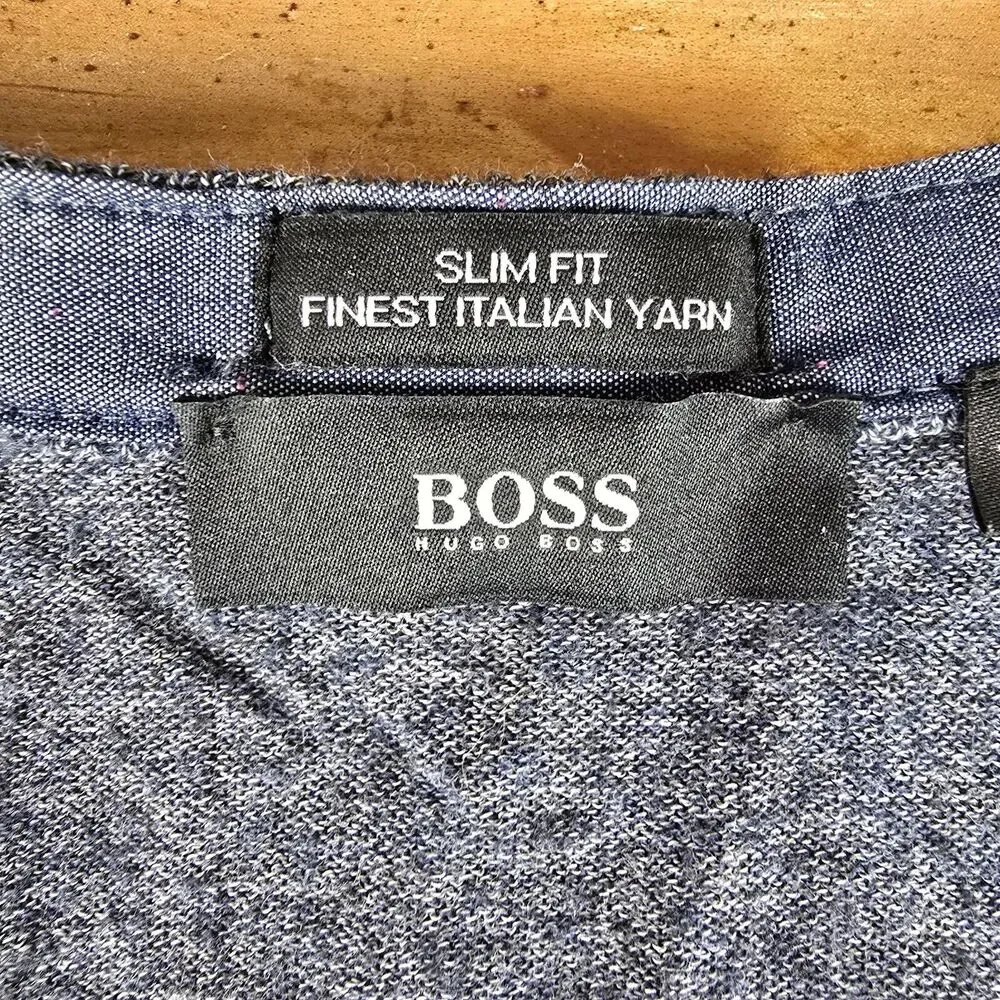 BOSS by Hugo Boss Cardigan SLIM FIT Finest Italian Yarn men's size XL gray